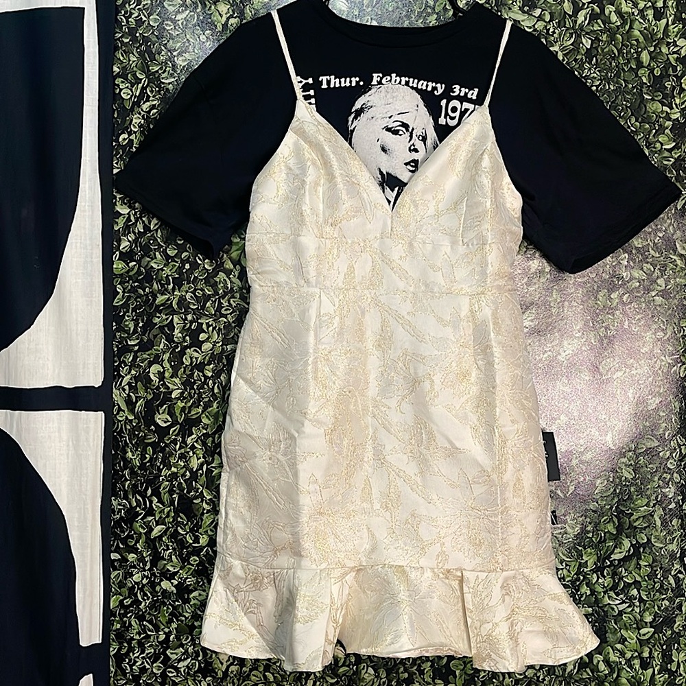 Lulus Elegant Cream Lace Dress NWT